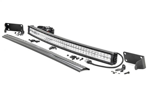 Rough Country - Rough Country LED Bumper Kit 40 in. Curved LED Light Bar Chrome Series w/DRL  -  70570CD - Image 1