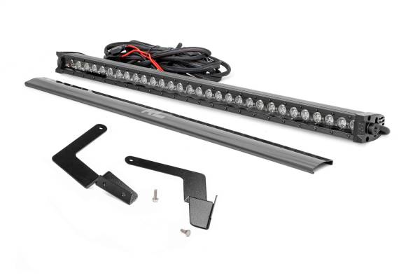 Rough Country - Rough Country LED Bumper Kit 30 in. Incl. Single-Row Cree LED Light Bar Black Series w/Cool White DRL  -  70619BLDRL - Image 1