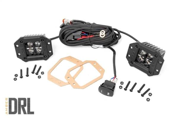 Rough Country - Rough Country Black Series Cree LED Fog Light Kit  -  70803BLKDRLA - Image 1