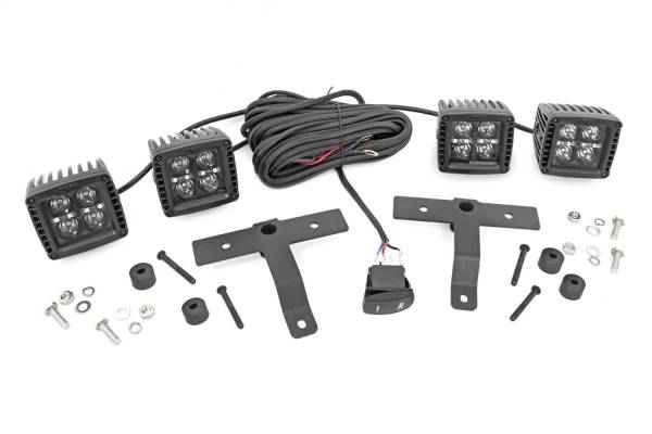 Rough Country - Rough Country LED Light Pod Kit Black Series w/Amber DRL  -  70823 - Image 1