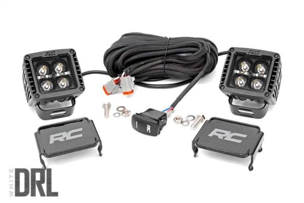 Rough Country - Rough Country Black Series Cree LED Fog Light Kit  -  70903BLKDRL - Image 1