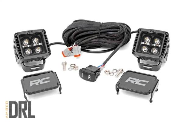 Rough Country - Rough Country Black Series Cree LED Fog Light Kit  -  70903BLKDRLA - Image 1