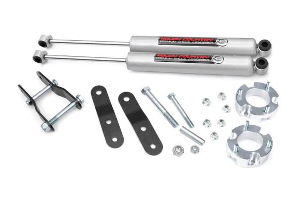 Rough Country - Rough Country Suspension Lift Kit w/Shocks 2.5 in. Lift Incl. Front Strut Extensions Rear Lift Shackles Hardware Rear Premium N3 Shocks  -  74030 - Image 1