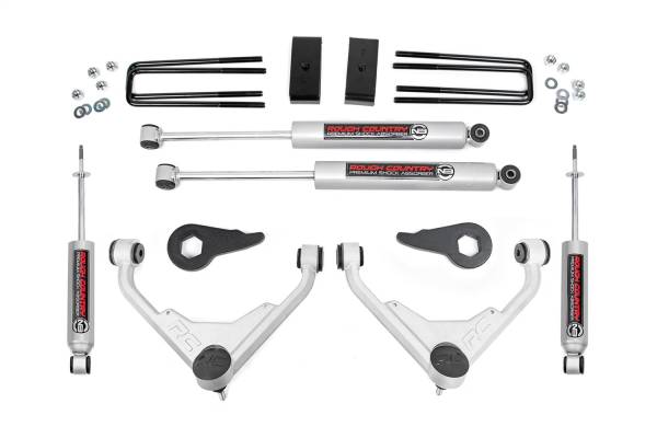 Rough Country - Rough Country Suspension Lift Kit w/Shocks 3 in. Lift Incl. Torsion Bar Adjuster Keys  -  859830 - Image 1