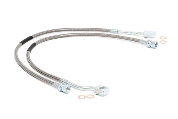 Rough Country - Rough Country Stainless Steel Brake Lines Front For Models w/5-7.5 in. Lift  -  89370 - Image 1
