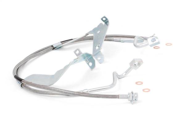 Rough Country - Rough Country Stainless Steel Brake Lines Front For Models w/4-6 in. Lift  -  89710 - Image 1