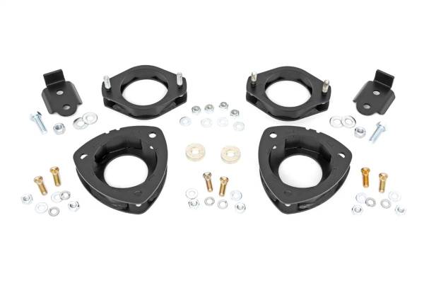 Rough Country - Rough Country Suspension Lift 2 in. Front/Rear Strut Spacers Laser Cut Powder Coated Black  -  90300 - Image 1