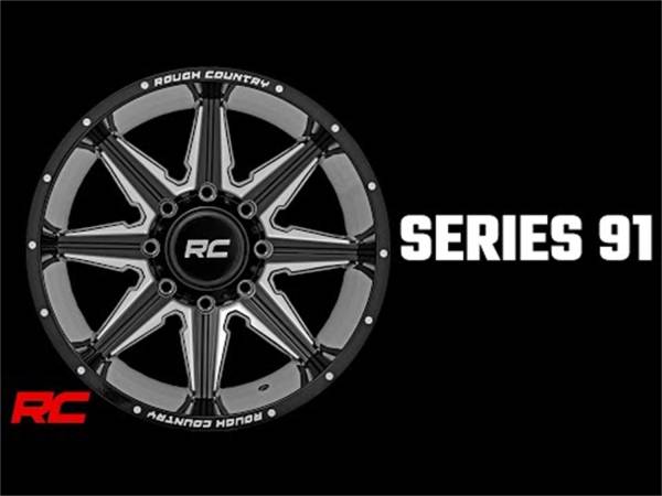 Rough Country - Rough Country One-Piece Series 91 Wheel 22x12 [8x6.5] 3600 lbs. Load Capacity  -  91221210M - Image 1