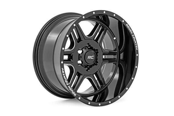 Rough Country - Rough Country Series 92 Wheel Black 1 pc 20x12 [6x5.5]  -  92201212 - Image 1