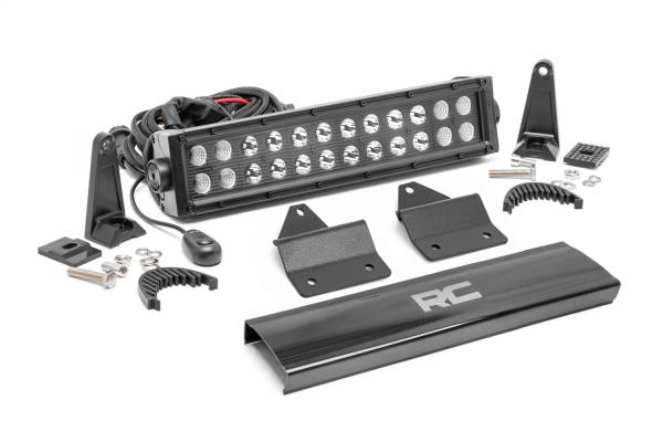 Rough Country - Rough Country LED Light Kit 12 in. Hood Mount Dual Row For Models 2018-2022 Intimidator GC1K 4WD  -  95009 - Image 1