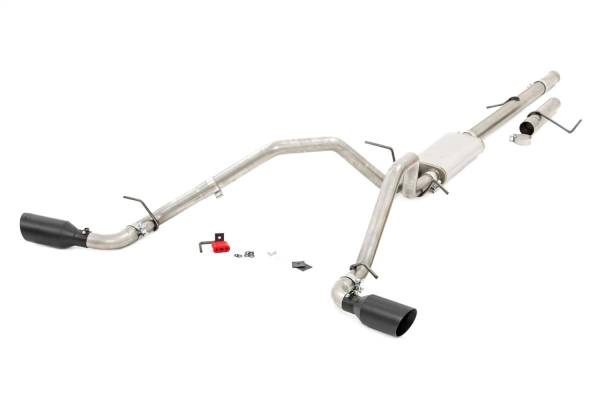 Rough Country - Rough Country Performance Exhaust System Dual Outlet Polished Stainless Steel w/Black Tips  -  96008 - Image 1