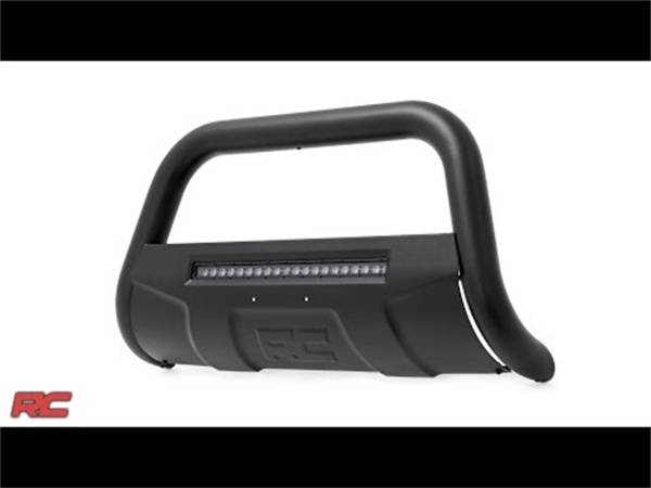 Rough Country - Rough Country Black Bull Bar w/ Integrated Black Series 20-inch LED Light Bar  -  B-N4150 - Image 1