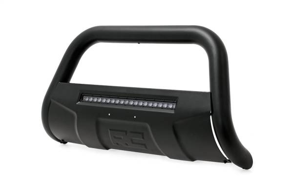 Rough Country - Rough Country Black Bull Bar w/ Integrated Black Series 20-inch LED Light Bar  -  B-T4051 - Image 1