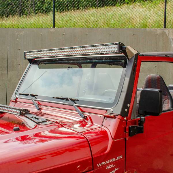 ARIES - ARIES Jeep TJ Roof Light and Brackets CARBIDE BLACK POWDER COAT - 1501303 - Image 1