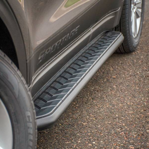 ARIES - ARIES AeroTread 5" x 70" Black Stainless Running Boards, Select Toyota Highlander Carbide Black Powder Coat - 2061014 - Image 1