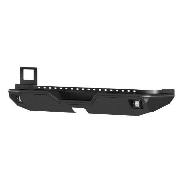 ARIES - ARIES TrailChaser Jeep Wrangler JL Aluminum Rear Bumper with LED Lights TEXTURED BLACK POWDER COAT - 2082083 - Image 1