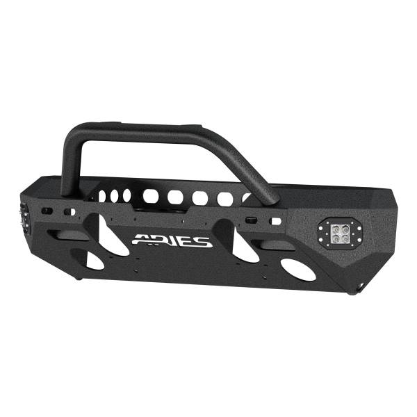 ARIES - ARIES TrailChaser Jeep Wrangler JL, Gladiator Steel Front Bumper (Option 3) TEXTURED BLACK POWDER COAT - 2082084 - Image 1