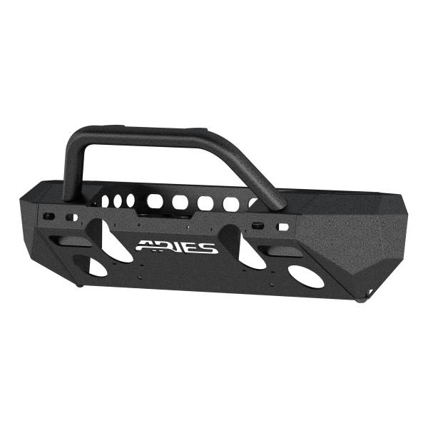 ARIES - ARIES TrailChaser Jeep Wrangler JL, Gladiator Aluminum Front Bumper (Option 4) TEXTURED BLACK POWDER COAT - 2082092 - Image 1