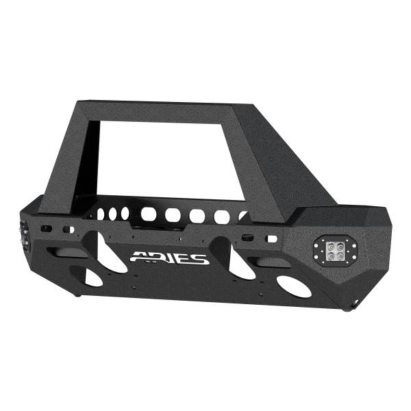 ARIES - ARIES TrailChaser Jeep Wrangler JL, Gladiator Aluminum Front Bumper (Option 1) TEXTURED BLACK POWDER COAT - 2082095 - Image 1