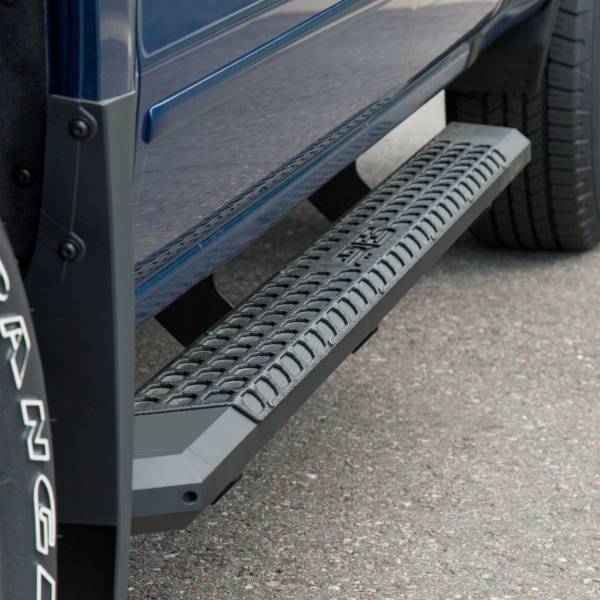 ARIES - ARIES AdvantEDGE 5-1/2" x 91" Black Aluminum Side Bars, Select Silverado, Sierra Crew CARBIDE BLACK POWDER COAT - 2556015 - Image 1