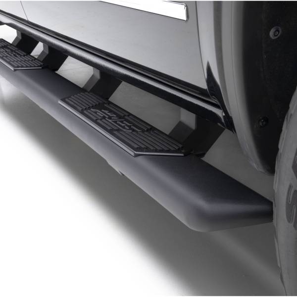 ARIES - ARIES AscentStep 5-1/2" x 75" Black Steel Running Boards, Select Nissan Titan CARBIDE BLACK POWDER COAT - 2558045 - Image 1