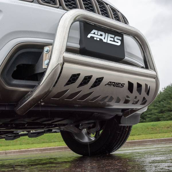 ARIES - ARIES 3" Polished Stainless Bull Bar, Select Chevrolet, GMC Stainless Polished Stainless - 35-4001 - Image 1