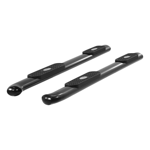 ARIES - ARIES 4" Wheel-to-Wheel Oval Side Bars Black SEMI-GLOSS BLACK POWDER COAT - 364020 - Image 1