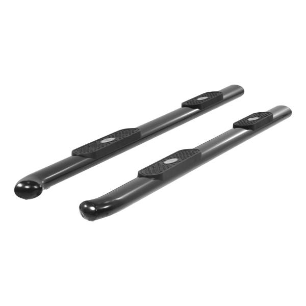 ARIES - ARIES 4" Wheel-to-Wheel Oval Side Bars Black SEMI-GLOSS BLACK POWDER COAT - 364017 - Image 1