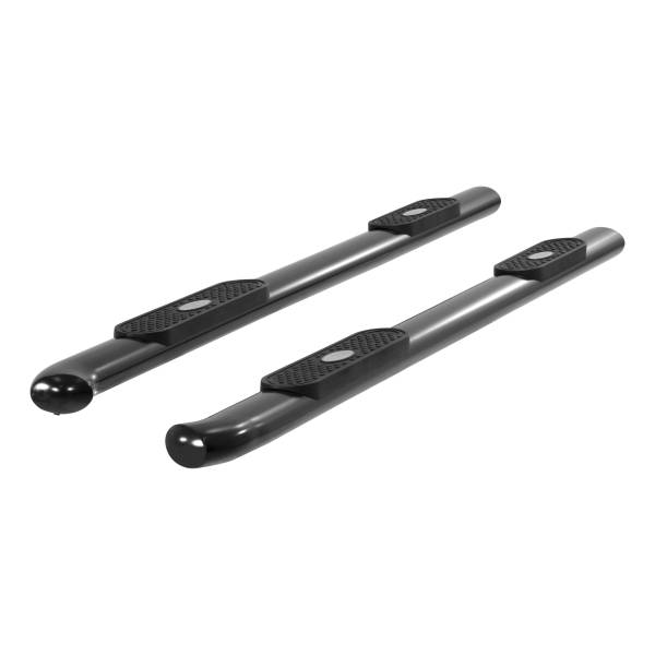 ARIES - ARIES 4" Wheel-to-Wheel Oval Side Bars Black SEMI-GLOSS BLACK POWDER COAT - 364048 - Image 1