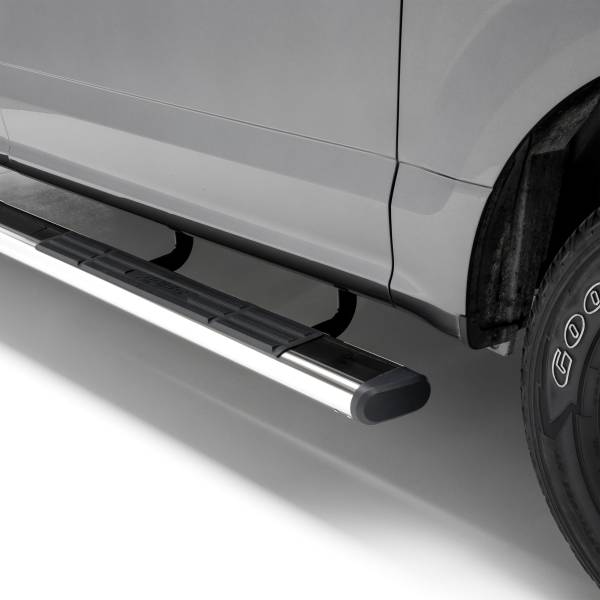 ARIES - ARIES 6" x 91" Polished Stainless Oval Side Bars, Select Chevrolet and GMC Trucks Polished Stainless - 4444003 - Image 1