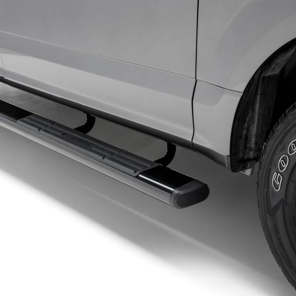 ARIES - ARIES 6" x 91" Black Aluminum Oval Side Bars, Select Toyota Tundra SEMI-GLOSS BLACK POWDER COAT - 4445032 - Image 1