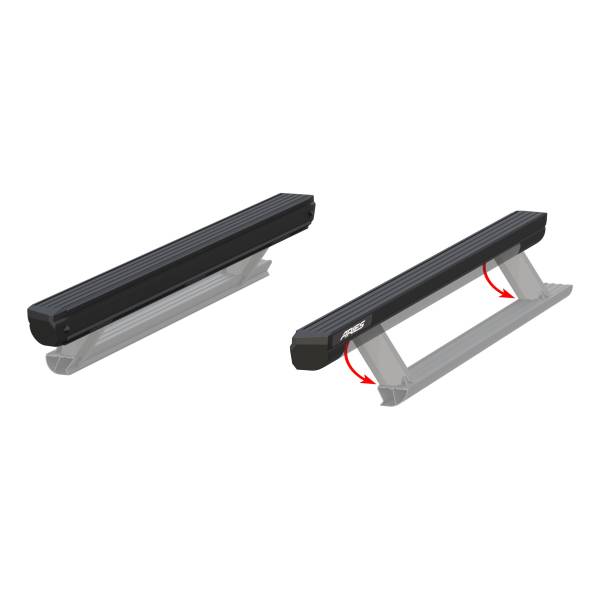 ARIES - ARIES ActionTrac 69.6" Powered Running Boards (No Brackets) CARBIDE BLACK POWDER COAT - 3025165 - Image 1
