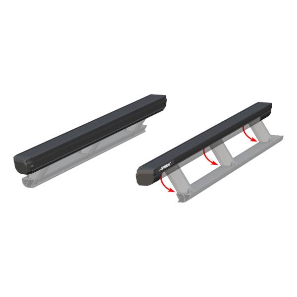 ARIES - ARIES ActionTrac 83.6" Powered Running Boards (No Brackets) CARBIDE BLACK POWDER COAT - 3025179 - Image 1