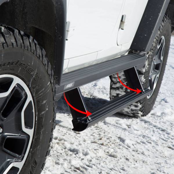 ARIES - ARIES ActionTrac 69.6" Powered Running Boards, Select Colorado, Canyon, Ext. Cab CARBIDE BLACK POWDER COAT - 3046504 - Image 1
