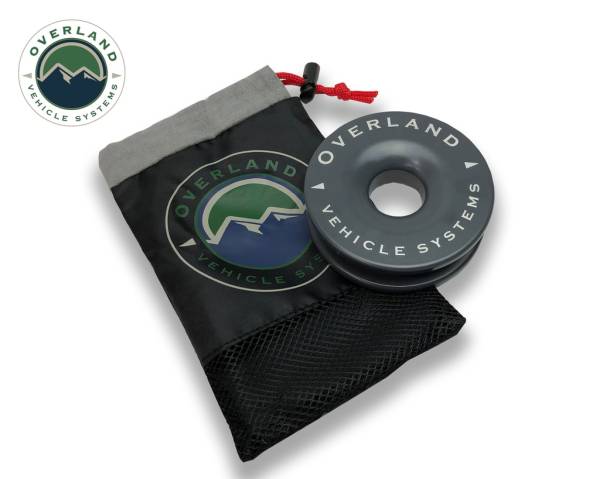 Overland Vehicle Systems - Overland Vehicle Systems Recovery Ring 4.00 Inch 41,000 LBS Gray With Storage Bag Universal - 19230003 - Image 1