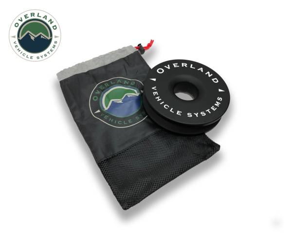Overland Vehicle Systems - Overland Vehicle Systems Recovery Ring 6.25 Inch 45,000 LBS Black With Storage Bag Universal - 19240004 - Image 1