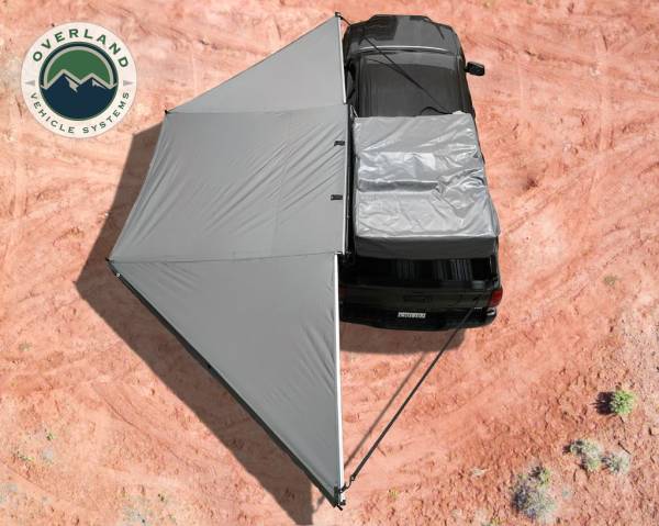 Overland Vehicle Systems - Overland Vehicle Systems Awning Tent 270 Degree Passenger Side Dark Gray Cover With Black Cover Nomadic - 19529907 - Image 1