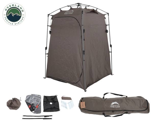 Overland Vehicle Systems - Overland Vehicle Systems Portable Shower and Privacy Room Retractable Floor, Amenity Pouches 5x7 Foot Quick Set Up - 26019910 - Image 1