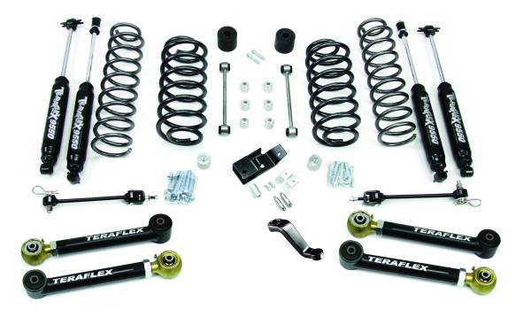 TeraFlex - TeraFlex TJ 4" Lift Kit w/ 4 Lower FlexArms, Trackbar & 9550 Shocks TJ 4" 4-Arm & 9550 - 1456432 - Image 1