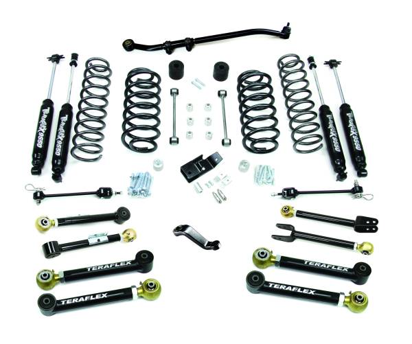 TeraFlex - TeraFlex TJ 4" Lift Kit w/ 8 FlexArms, Trackbar & 9550 Shocks TJ 4" 8-Arm & 9550 - 1456452 - Image 1