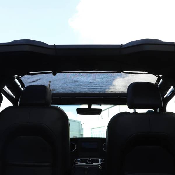 Jeep Wrangler JL 2-Door (2018-current), Gladiator models, Mesh Shade Top Sunshade UV Protection Accessory USA Made  Black - Image 1