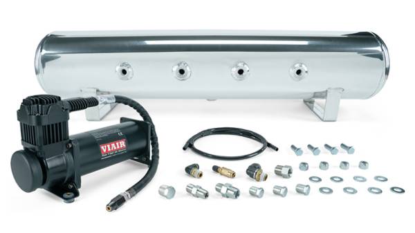 Air Lift - Air Lift 4 Gal. 7-Port Tank w/ Viair 444b Blk Compressor (Incl. Fittings & Mounting Hardware) | 27807 - Image 1