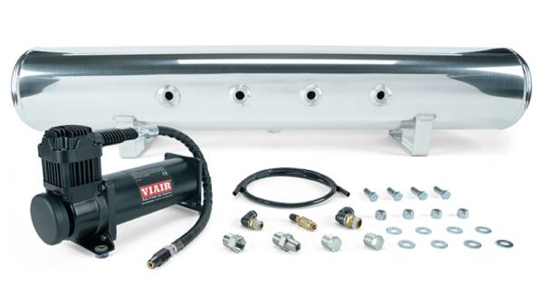 Air Lift - Air Lift 5 Gal. Polished Tank w/ Viair 444b Blk Compressor (Incl. Fittings & Mounting Hardware) | 27808 - Image 1