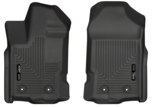 Husky Liners - Husky Liners 2019 Ford Ranger SuperCrew Cab & SuperCab WeatherBeater Black Floor Liners | 13411 - Image 1