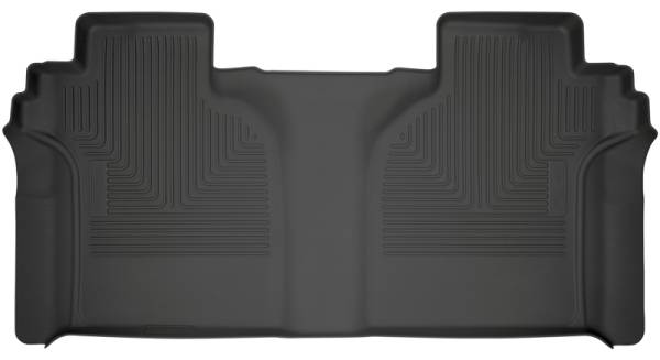 Husky Liners 2019 Chevrolet Silverado 1500 Crew Cab WeatherBeater Black 2nd Row Floor Liners | 14201 - Image 1