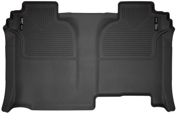 Husky Liners 19-23 Chevrolet Silverado 1500 CC WeatherBeater Black 2nd Row Floor Liners | 14221 - Image 1