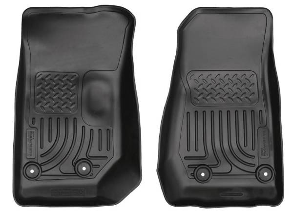Husky Liners - Husky Liners 14 Jeep Wrangler 2/4 Door Weatherbeater Black Front Floor Liners | 18041 - Image 1