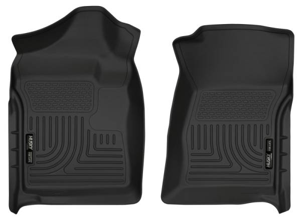 Husky Liners - Husky Liners 07-12 Chevrolet Silverado/GMC Sierra Regular Cab WeatherBeater Black Floor Liners | 18221 - Image 1