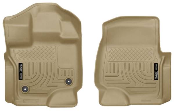 Husky Liners - Husky Liners 15-23 Ford F-150 Super/Super Crew Cab WeatherBeater Tan Front Floor Liners | 18363 - Image 1