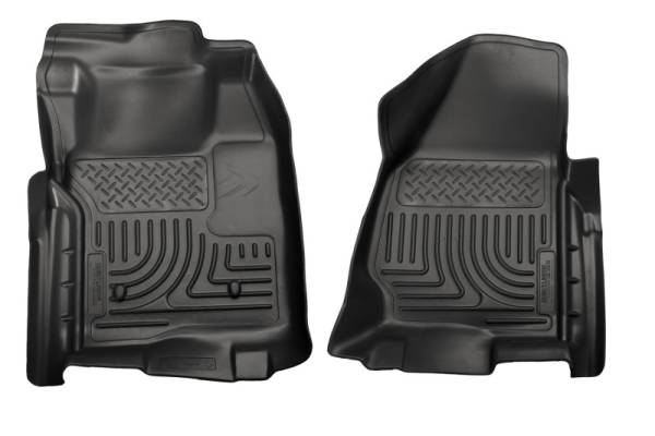 Husky Liners - Husky Liners 11-12 Ford SuperDuty Regular Cab WeatherBeater Black Floor Liners | 18711 - Image 1